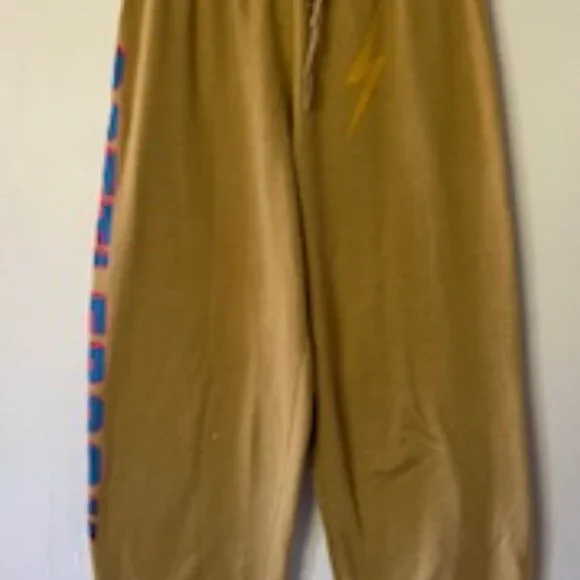 Aviator Nation Women’s Jogger Sweatpants Bottlerock 2023 Tan Large - Picture 3 of 10